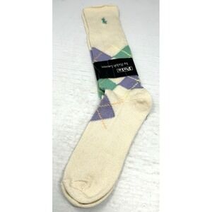 Polo Ralph Lauren Five Diamond Argyle Socks Men's One Size One Pair NWT
